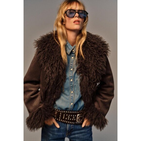 ZARA DOUBLE-FACED FAUX FUR JACKET - Picture 3 of 10